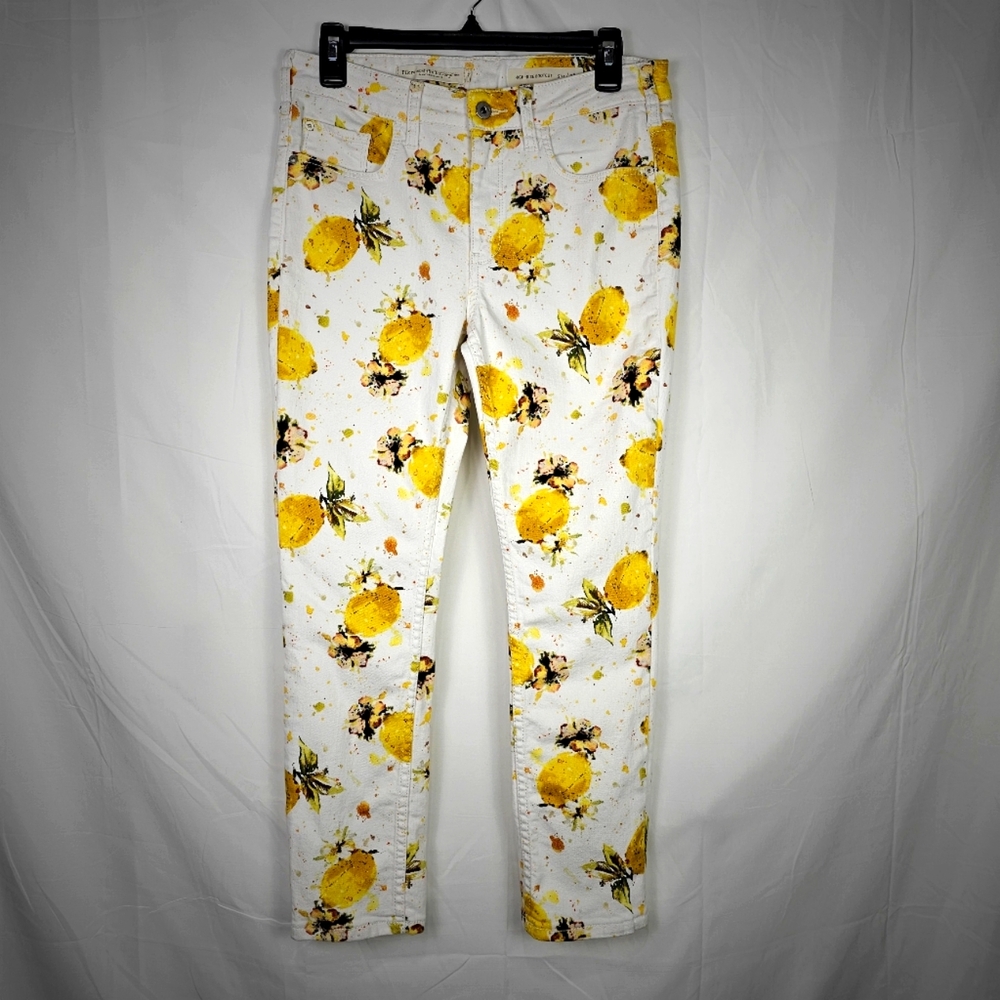 Anthropologie Pilcro Lemon GroveHigh-Rise Cropped Bootcut Jeans.